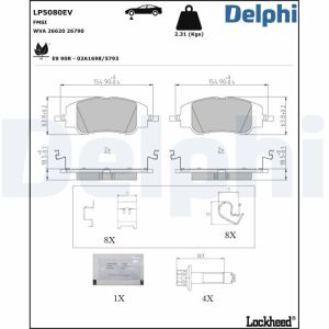 Гальмівні колодки дискові, комплект