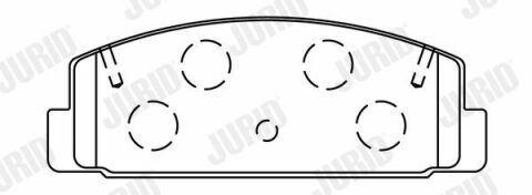 JURID Тормозные колодки задние MAZDA 6  02-, 323 00-03, 626 99-02, Premacy