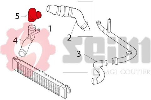 Шланг подачі наддувального повітря