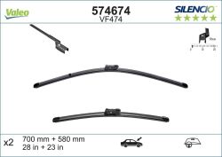 Комплект стеклоочистителей VALEO/бескаркасные/700•580 мм. /