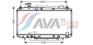 Радіатор охолодження двигуна RAV4 20i AT+-AC 00 (Ava)