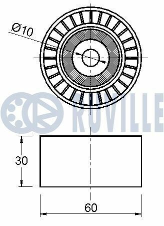 Натяжной ролик berlingo 1.1/1.6, c3, 4, c-elysee 1.2, nemo peugeot 206, 301, 307, partner