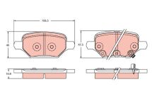 Комплект гальмівних накладок, дискове гальмо