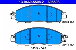 Колодки гальмівні (передні) Nissan Leaf/NV200 14- (Akebono)