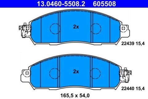 Колодки гальмівні (передні) Nissan Leaf/NV200 14- (Akebono)