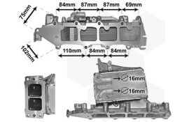 Радіатор інтеркулера Audi A3/Seat Leon/Skoda Kodiaq/Octavia 1.6/2.0TDI 12-