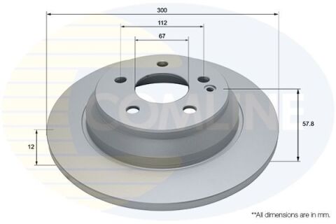 ADC2805 Comline - Диск гальмівний з покриттям