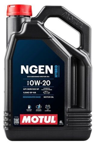 Моторна олива MOTUL NGEN Hybrid 0W-20, 4 літри