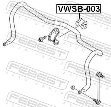 Втулка стабилизатора пер. VW T5/Multivan 03-15 (21mm)