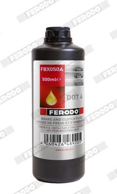 Тормозная жидкость FERODO DOT4, 0,5 литра