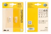 Лампа розжарювання W5W 12V 5W (блістер 2 шт) STANDARD Лампа розжарювання W5W 12V 5W (блістер 2 шт) STANDARD