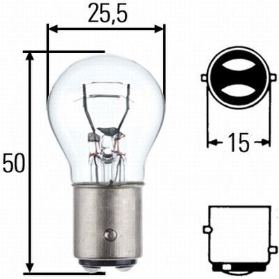 HELLA P21/5W 12V 5W  Автолампа LONG LIFE UP TO 3x LONGER LIFETIME (блістер 2 шт)