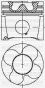 Поршень с кольцами и пальцем на 4/5/6 цил. (размер отв. 78.31/std) vw, audi, skoda 2,5tdi 00- (ake, bfc, aym, bcz euro3 ), фото 1 - интернет-магазин Auto-Mechanic
