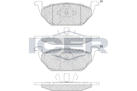 Колодки гальмівні (передні) Seat Mii 20-/Skoda Citigo 19-/VW Golf 10-13/UP 13-