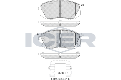 Колодки тормозные (передние) Hyundai Kona 18-/Kia Niro 18-22/Soul EV 14-