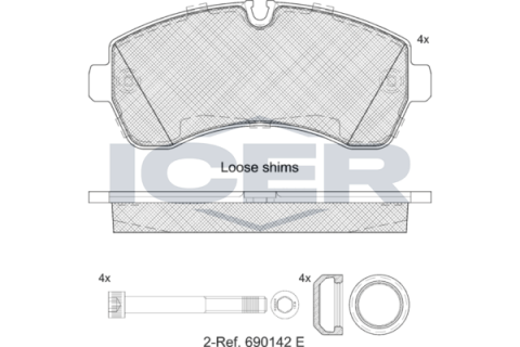 Колодки гальмівні (передні) MB Sprinter (906,907,910) 210-519CDI/VW Crafter 30-35/30-50 06-(спарка)