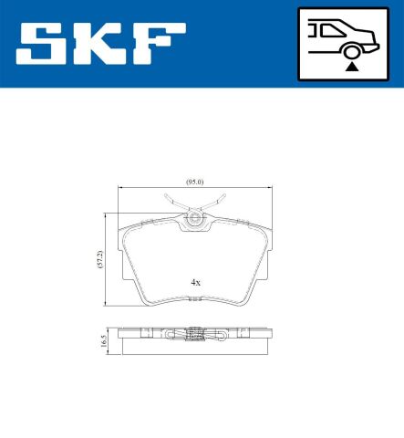 гальмівні колодки задні nissan primastar, trafic ii 1.9-2.5dci 01-