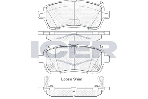 Колодки тормозные (передние) Mazda 2 III 07-15/Subaru Justy 07-/Suzuki Swift 10-