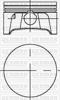 Поршень с кольцами і пальцем (размер отв. 79 / STD) (ZH16 ZETEC S Enjeksiyonlu 16V 100 PS)