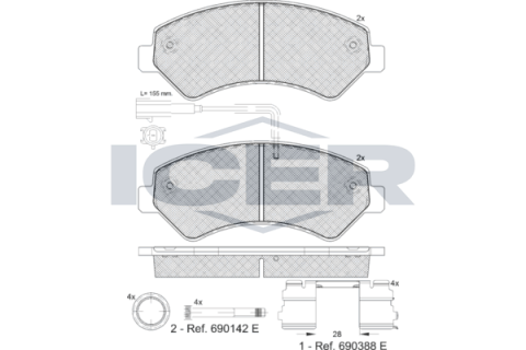 Комплект гальмівних колодок (дискових)