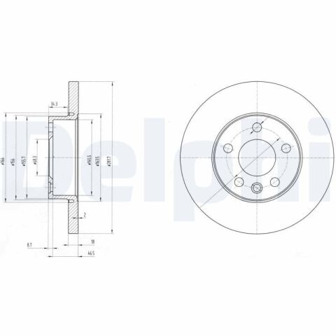 VW диск гальмівний передній T4 96-