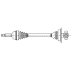 Напіввісь лівий L=623mm 24 зуб.Clio II,Kangoo RENAULT Напіввісь лівий L=623mm 24 зуб.Clio II,Kangoo RENAULT
