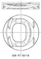 Поршень Audi A1/A3/VW Golf V/VI/Skoda Octavia II/Superb II 1.4 TSI/TFSI 07-15 (76.51mm/STD) Поршень Audi A1/A3/VW Golf V/VI/Skoda Octavia II/Superb II 1.4 TSI/TFSI 07-15 (76.51mm/STD)