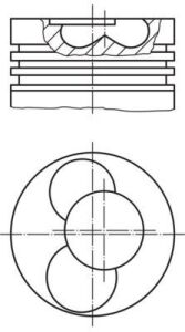 Поршень VW Caddy II 1.9 TDI 95-04 (79.51mm/STD) (3-4 цилиндр)