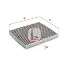 Фільтр салону Fiat Panda 1.1-1.4 JTD 95-/Ford Ka 1.2/1.3 TDCi 08-16 (вугільний)