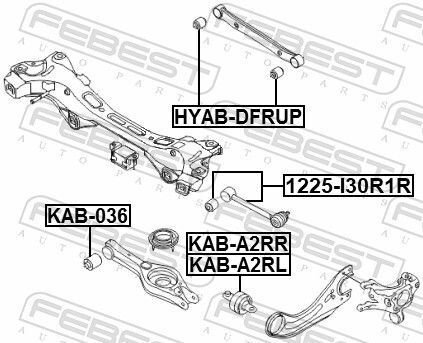 Сайдентблок задньої балки Hyundai i40 12- Пр