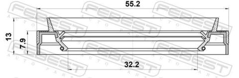 Сальник привода 32.2x55.2x7.9x13 QASHQAI/ALMERA 1.5-2.0 03-