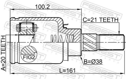 ШРКШ внутр. зад. 20x38x21 DUSTER 1.5-2.0 11-