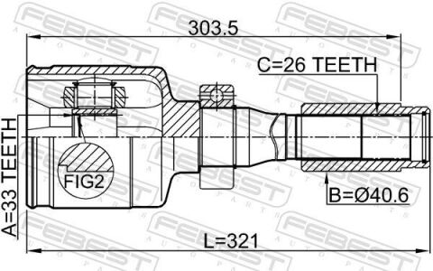 ШРКШ внутр. R 40.6x321 DUSTER 1.5-2.0 11- 26z/33z