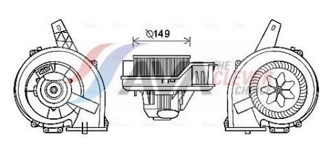 Вентилятор салона Audi A1/2, Polo, Skoda Fabia I,II,III, Rapid, Roomster