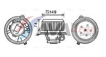 Вентилятор салону 147 1.6, 1.9, 2.0 01-, GT, 156