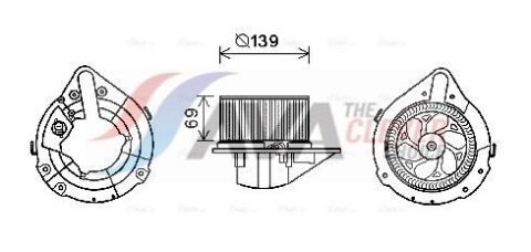 Вентилятор салона 80 B4 91-, Audi A4