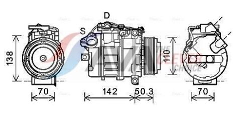 Компрессор кондиционера 5 (F10), 7 (F01, F02, F03, F04)