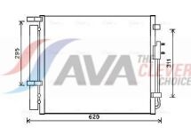 Радіатор кондиціонера (конденсатор) з осушувачем GRAND SANTA FE 2.2 13-, SANTA FE III 2.0, 2.2 12- Радіатор кондиціонера (конденсатор) з осушувачем GRAND SANTA FE 2.2 13-, SANTA FE III 2.0, 2.2 12-
