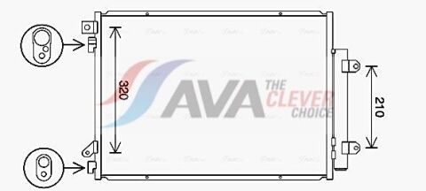 Радіатор кондиціонера (конденсатор) з осушувачем S-CROSS 1.4 Smart Hybrid 22-, SX4 S-CROSS 1.0-1.6 13-, VITARA 1.0-1.6 15-