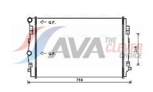 Радіатор охолодження двиг. A3 (8V1, 8VK) 1.4, 2.0 12-, Q3, SEAT, SKODA, VW