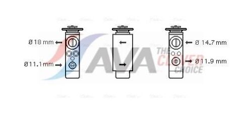 Розширювальний клапан сист. кондиціонування ESCORT 95-, FIESTA III 90-, VW, SEAT