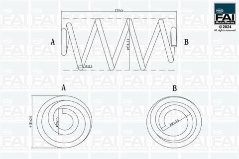 Пружина задня L=279 mm NOTE (E11, NE11) 1.4-1.6 06-12