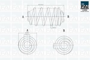 Пружина задняя L=296 mm ASTRA J 1.3-2.0 09-