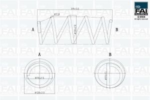 пружина передняя L=319 mm Corsa C 00-