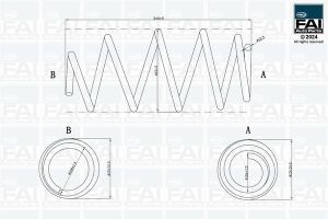 Пружина передня L=340 mm DS3 (SA_) 1.6 VTi 120 10-15