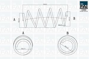 пружина передняя L=340mm DS3 (SA_) 1.6 VTi 120 10-15