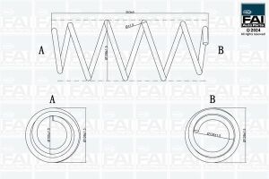 Пружина передня L=353 mm Golf V,VI,Jetta III,Eos,Skoda Octavia II 05-