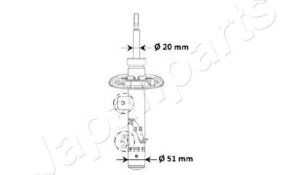 Амортизатор лівий C3 AIRCROSS 1.2-1.6 17-, C4 CACTUS 1.2-1.6 14-, OPEL CROSSLAND X 1.2/1.6 17-, PEUGEOT 2008 1.2 15-