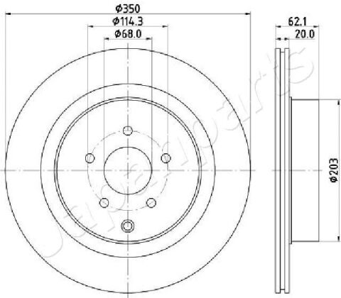 диск тормозной задний FX30D, FX35, FX37, FX50