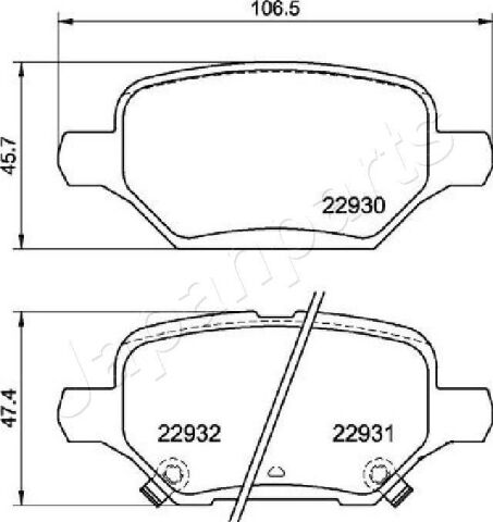 Комплект тормозных накладок TRAX 1.8 AWD 13-, OPEL MOKKA X 1.6 CDTI 15-